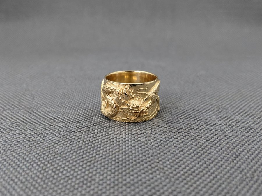 Sterling Silver Chinese Dragon Ring: Handmade Mythology Jewelry (etsy image id: 6976049616)