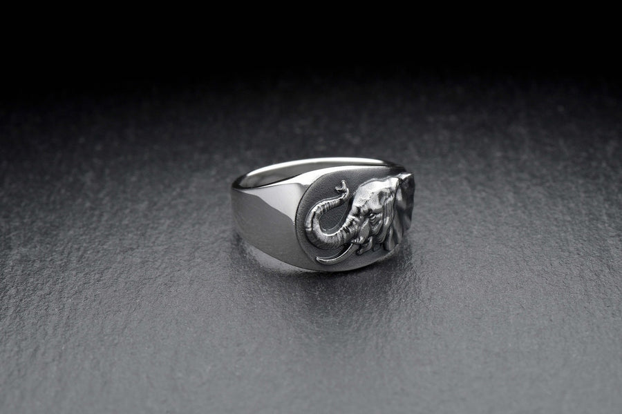 Signet ring	men's jewelry	silver signet ring	animal silver ring	signet silver ring	men ring	men jewelry	elephant signet ring	african elephant art	elephant jewelry	safari art	safari jewelry	totem jewelry (etsy image id: 4099529137)