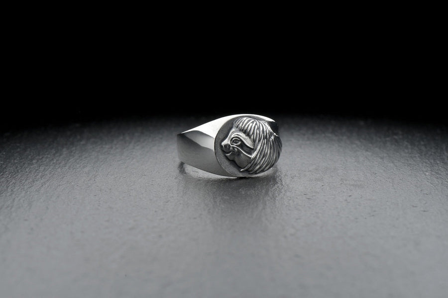 Sterling Silver Sloth Signet Ring: Handcrafted Animal Jewelry (etsy image id: 5634744453)