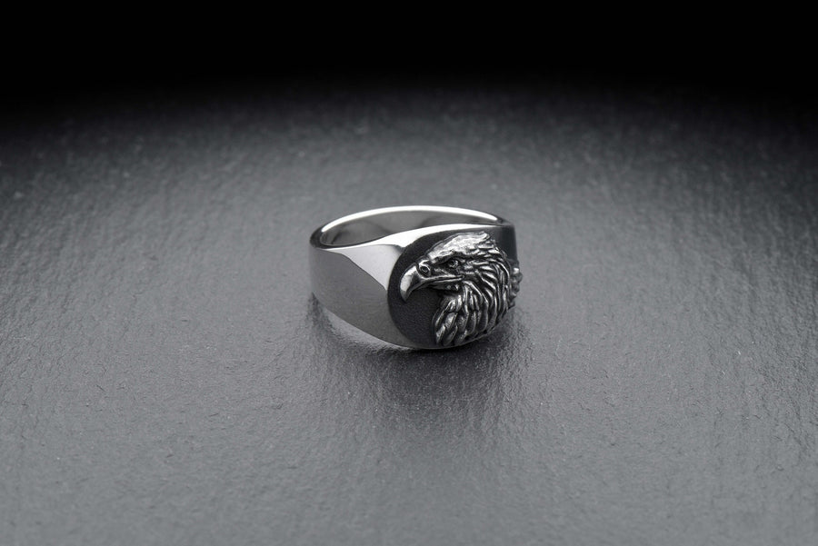 Signet ring	silver signet ring	men ring	men jewelry	Eagle silver ring	eagle jewelry	bird ring	bird jewelry	eagle art	eagle	bird	eagle signet	eagle ring (etsy image id: 4112745957)