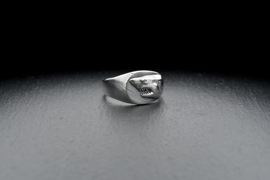 Signet ring	men's jewelry	silver signet ring	animal signet ring	animal silver ring (etsy image id: 4051813348)