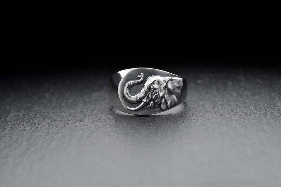 Signet ring	men's jewelry	silver signet ring	animal silver ring	signet silver ring	men ring	men jewelry	elephant signet ring	african elephant art	elephant jewelry	safari art	safari jewelry	totem jewelry (etsy image id: 4099529137)