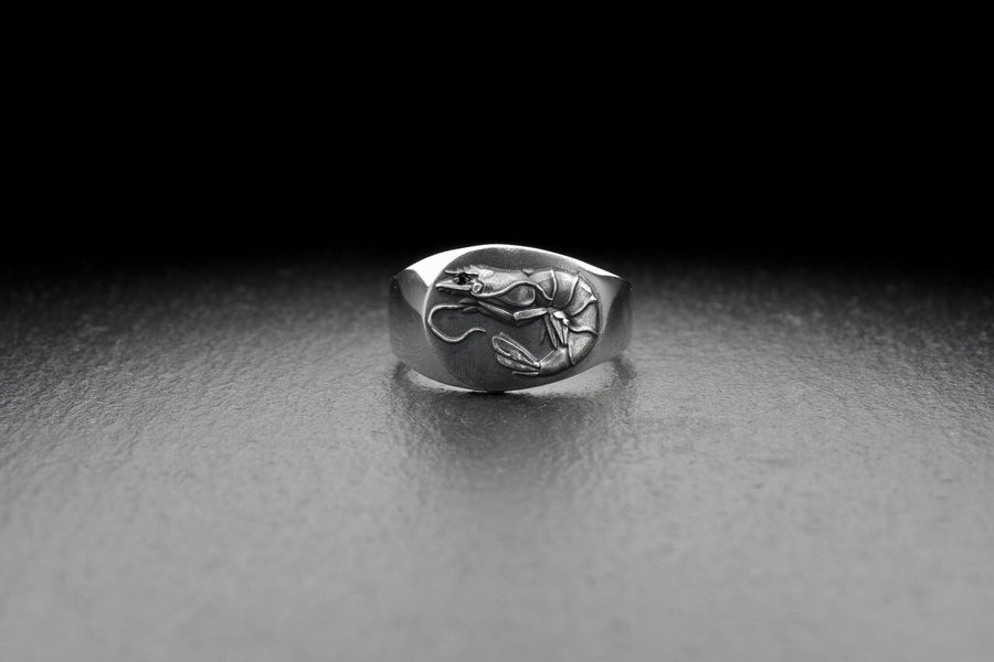Signet ring	men's jewelry	silver signet ring	animal silver ring	signet silver ring	men ring	men jewelry	Shrimp jewelry	shrimp silver ring	Shrimp	silver	silver ring	sea jewelry (etsy image id: 4112647365)