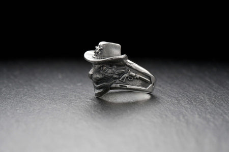 cat ring	cat jewelry	silver cat ring	cat rings	sheriff suit	sheriff gift	sheriff cat	sheriff jewelry	police jewelry	texas jewelry	western jewelry	western ring	sheriff (etsy image id: 4115411358)