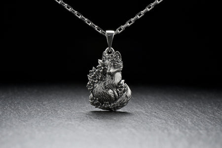 fox art	bague renard	fuchs pendant	fox necklace	fox pendant	fox jewelry	silver fox pendant (etsy image id: 4122580072)
