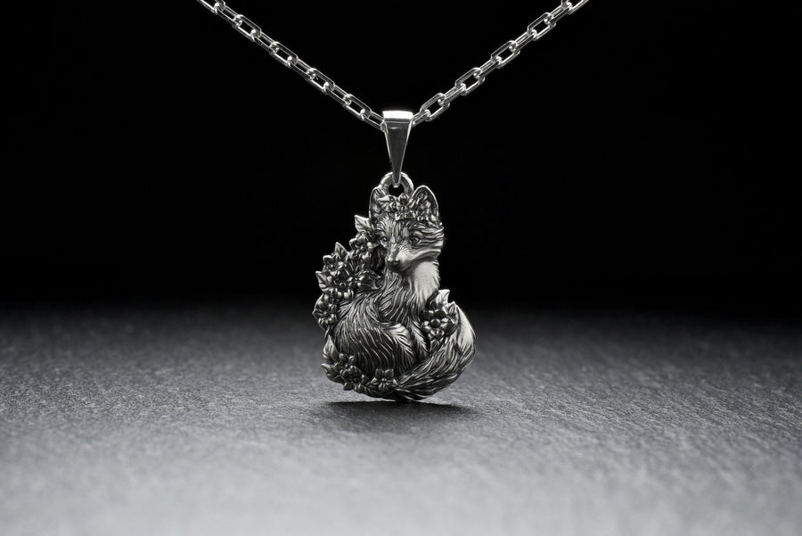 fox art	bague renard	fuchs pendant	fox necklace	fox pendant	fox jewelry	silver fox pendant (etsy image id: 4122580072)