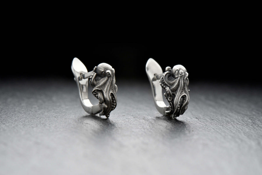 alexfox	alexfoxjewelry	Octopus earrings	earrings	octopus jewelry	earrings	octopus	unique earrings (etsy image id: 4556160718)