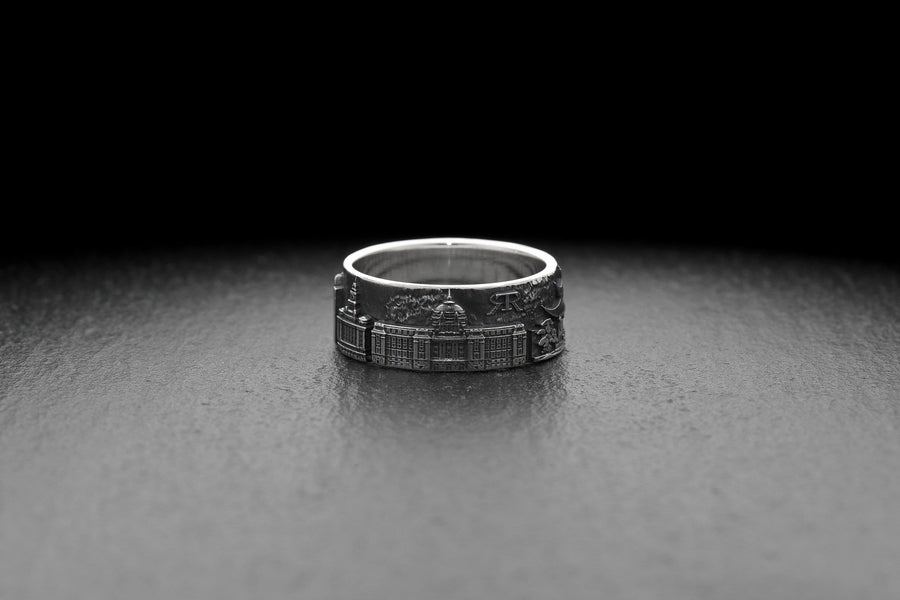 Sterling Silver Shanghai Cityscape Ring: Architecture Travel Souvenir (etsy image id: 7384616943)