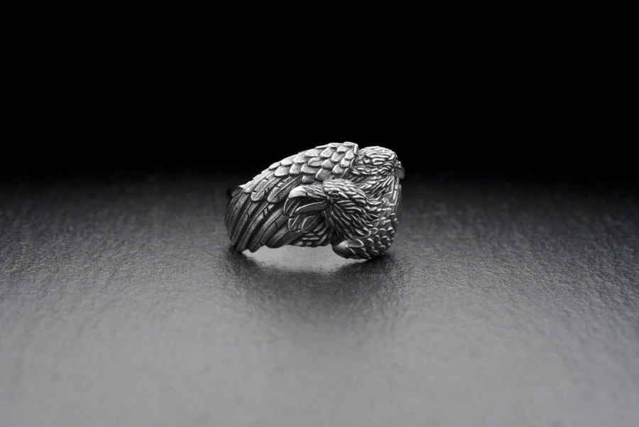 crows ring	ravens ring	Krähen klingeln	anneau de corbeaux	gothic ring	gothic	gothic crow (etsy image id: 4195265639)