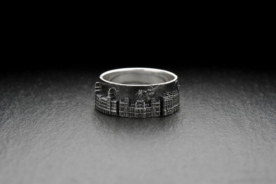 Sterling Silver Madrid Cityscape Ring: Handmade Spain Souvenir (etsy image id: 7322742003)