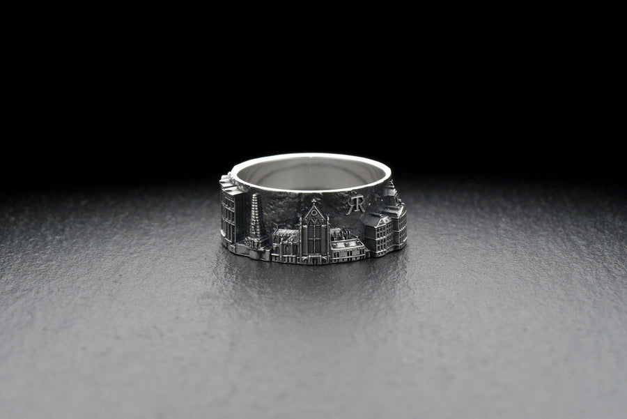 amsterdam ring	cityscape ring	amsterdam cityscape	traveler ring	Custom City Ring	city ring	abroad gift	study abroad gift	wedding gift	statement ring	anxiety ring	skyline ring	ring with city (etsy image id: 7309937379)