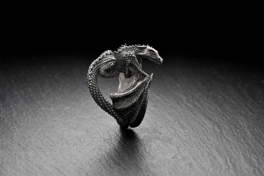 dragon ring	dragon rings	dragon jewelry	dragon ring silver	dragon ring women	fairy ring (etsy image id: 4149340061)
