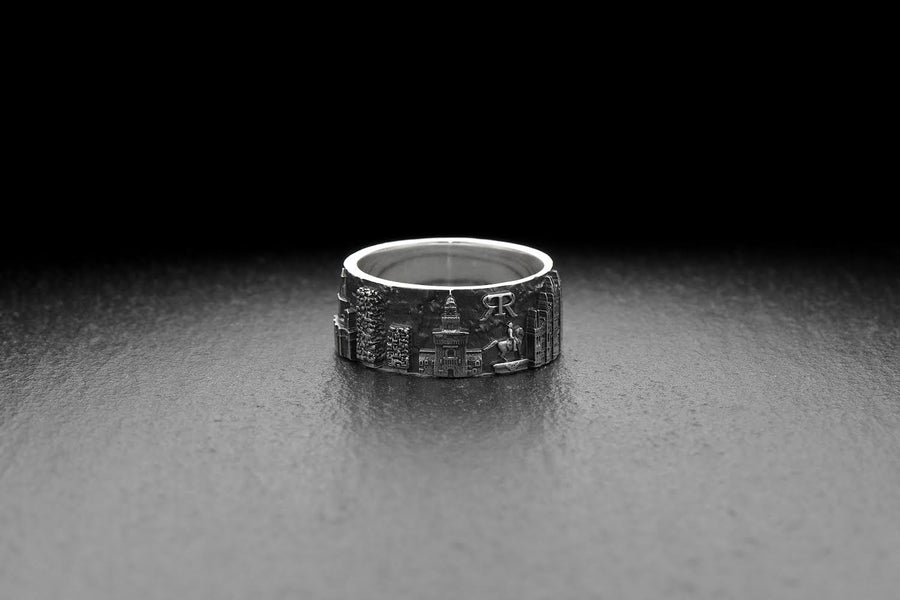 Sterling Silver Milan Cityscape Ring: Handmade Italian Souvenir (etsy image id: 6095723741)