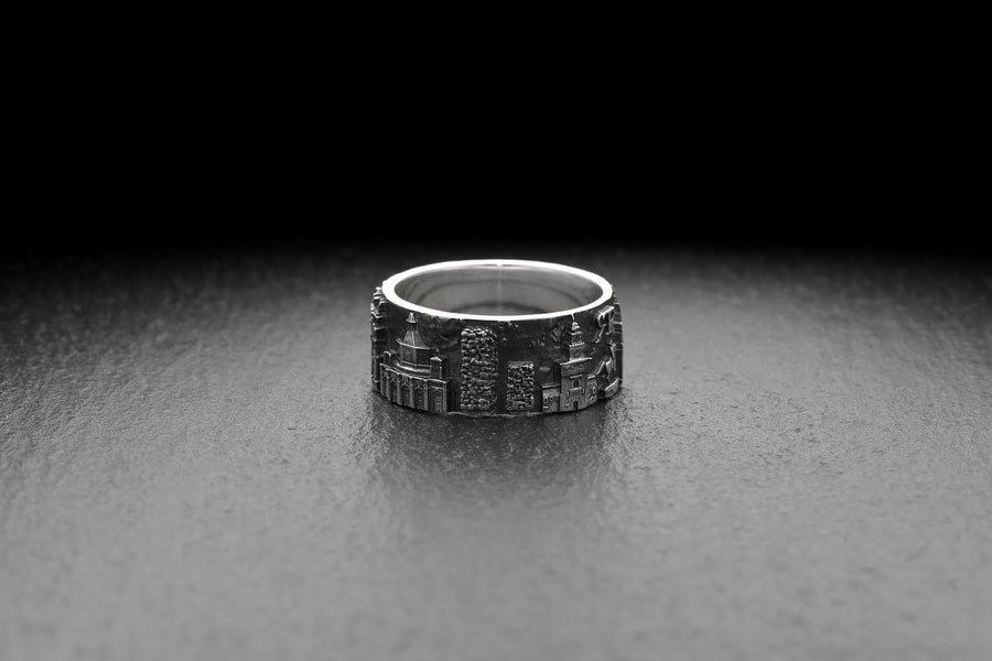 Sterling Silver Milan Cityscape Ring: Handmade Italian Souvenir (etsy image id: 6095723741)