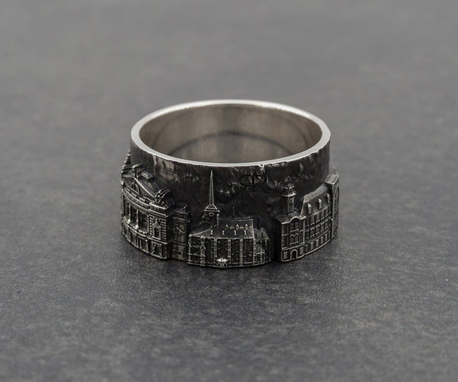 Plzen	Vintage jewelry	Plzen ring	bague tchèque	Tschechischer Ring	czech cityscape Pilsen	Ring Pilsen (etsy image id: 7261972384)