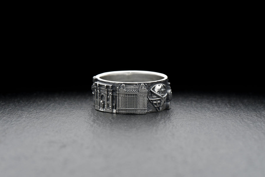 sterling silver ring	New York Skyline	NY souvenir	NYC	Brooklyn bridge	New York ring	Amerikanischer Ring	Bague New-Yorkaise	Cityscape	America	American souvenir	new york	new york cityscape (etsy image id: 7384496001)