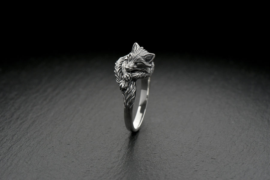 alexfox	alexfoxjewelry	fox ring	silver fox ring	fuchs ring	fox jewelry	mens fox (etsy image id: 4170126787)