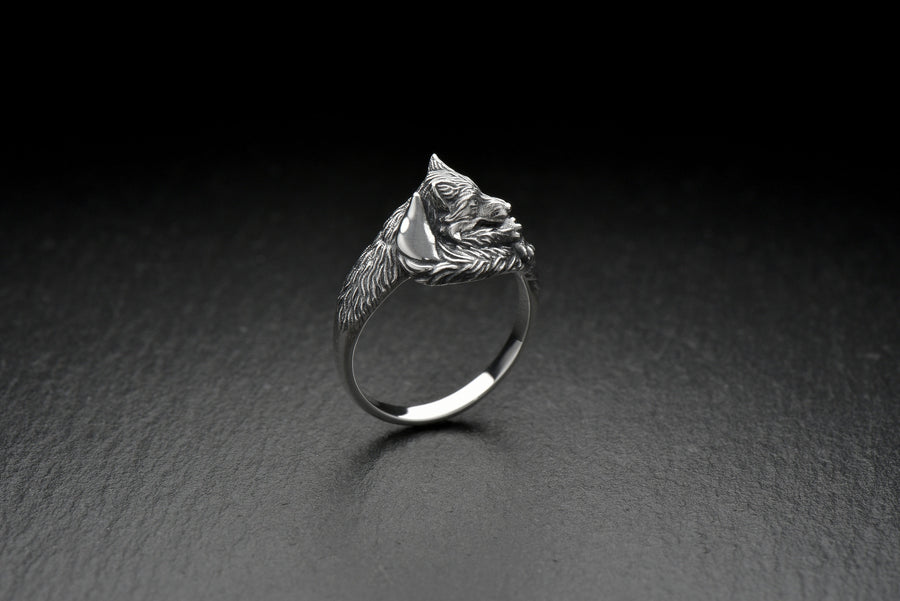 alexfox	alexfoxjewelry	fox ring	silver fox ring	fuchs ring	fox jewelry	mens fox (etsy image id: 4170126787)