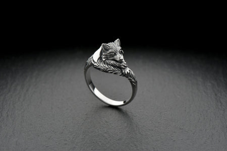 alexfox	alexfoxjewelry	fox ring	silver fox ring	fuchs ring	fox jewelry	mens fox (etsy image id: 4170126787)