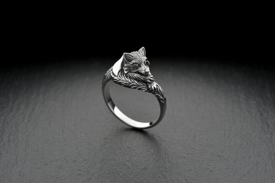 alexfox	alexfoxjewelry	fox ring	silver fox ring	fuchs ring	fox jewelry	mens fox (etsy image id: 4170126787)