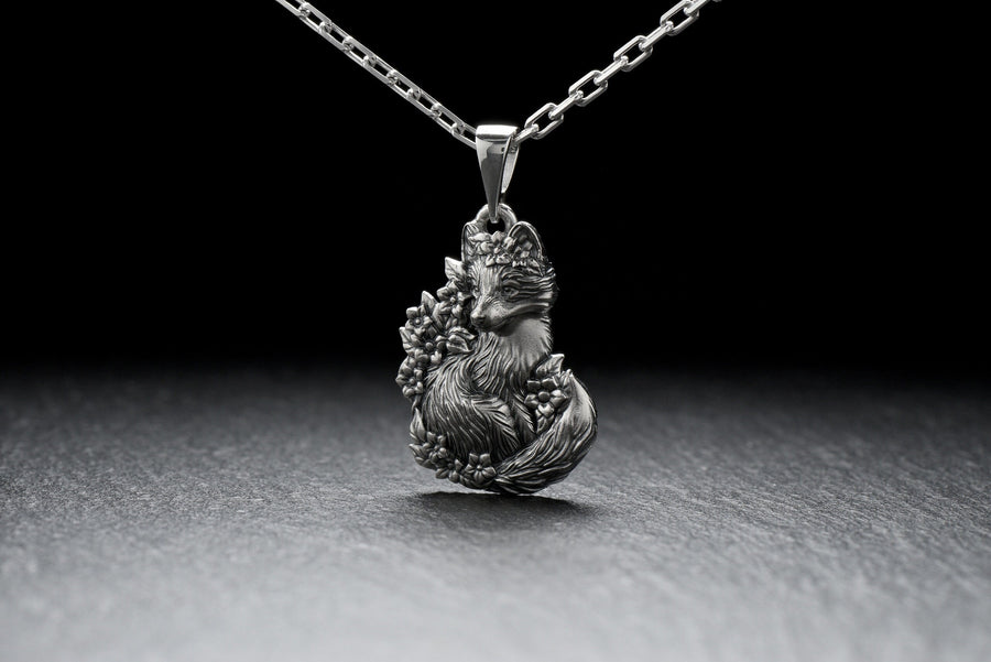 fox art	bague renard	fuchs pendant	fox necklace	fox pendant	fox jewelry	silver fox pendant (etsy image id: 4122580072)