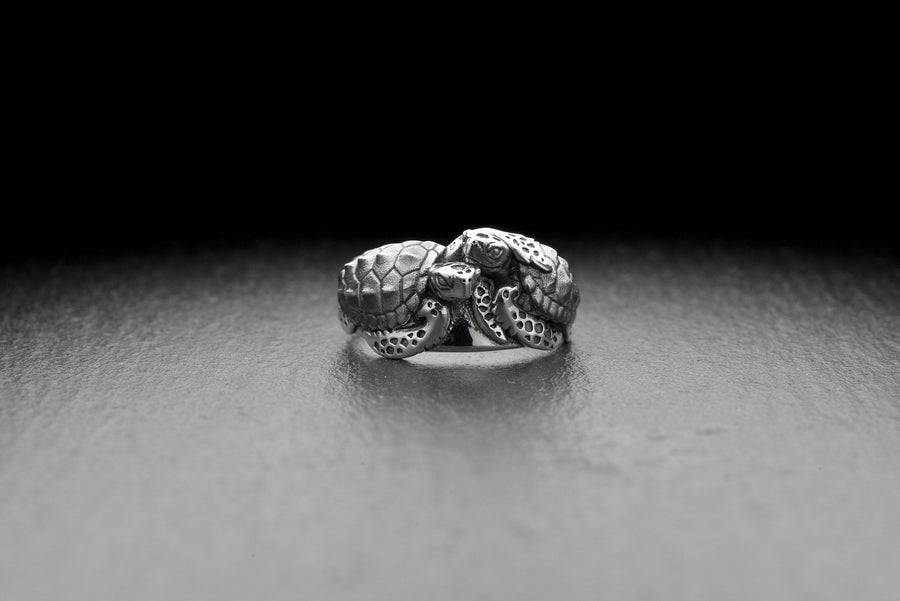 Turtle ring	Turtles	bague tortue	Schildkrötenring	sea souvenir	sea creature	Turtles ring	ocean turtle ring	silver turtle	silver ring	twin gift	mom gift	gift for twins (etsy image id: 7257738166)