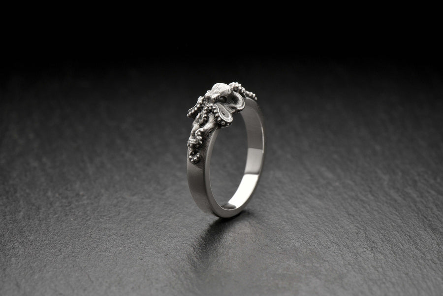 Octopus ring	octopus art	tentacle ring	octopus jewelry	Oktopus-Ring	bague pieuvre (etsy image id: 4194813655)