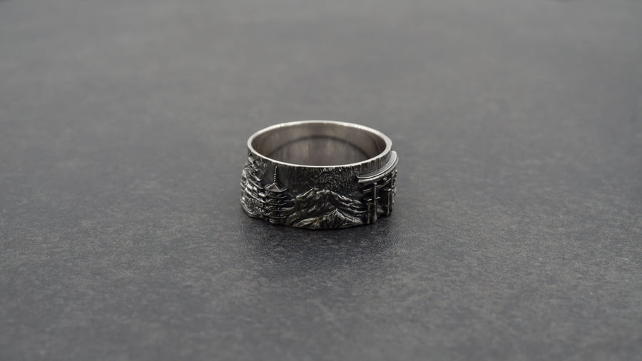 Japan ring	Samurai ring	Japan souvenir	Kawaii Ring	Tokyo Skyline	City ring	anniversary gift	artery jewelry	cityscape ring	Anime ring	sterling silver ring	Japan cityscape	Japan jewelry (etsy image id: 7309553697)
