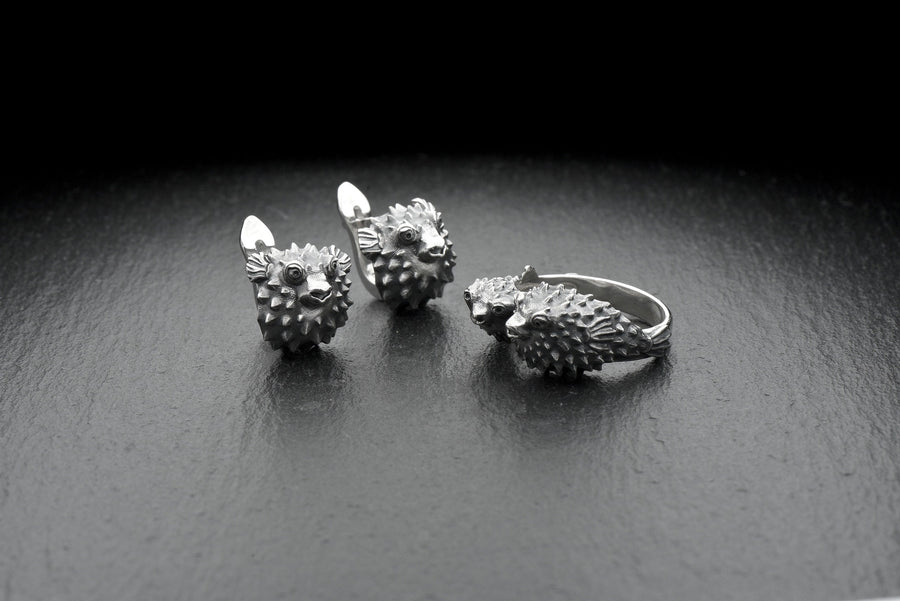 bague pieuvre	Fugu art	Fugu ring	Fish ring	Fugu jewelry	Women gift	Fugu lover gift	Silver (etsy image id: 4195045000)