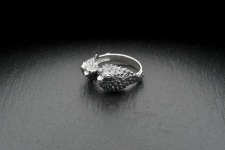 bague pieuvre	Fugu art	Fugu ring	Fish ring	Fugu jewelry	Women gift	Fugu lover gift	Silver (etsy image id: 4195045000)