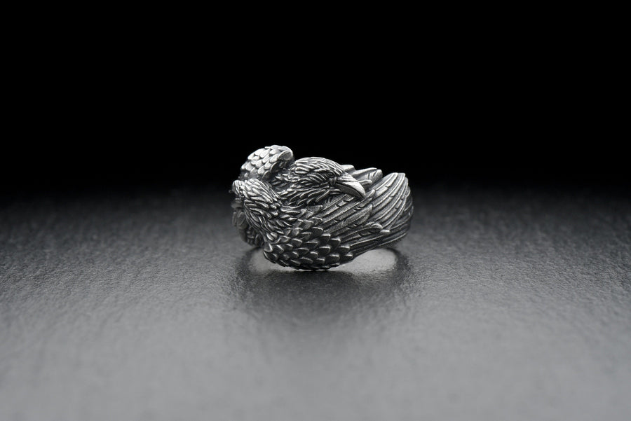 crows ring	ravens ring	Krähen klingeln	anneau de corbeaux	gothic ring	gothic	gothic crow (etsy image id: 4195265639)