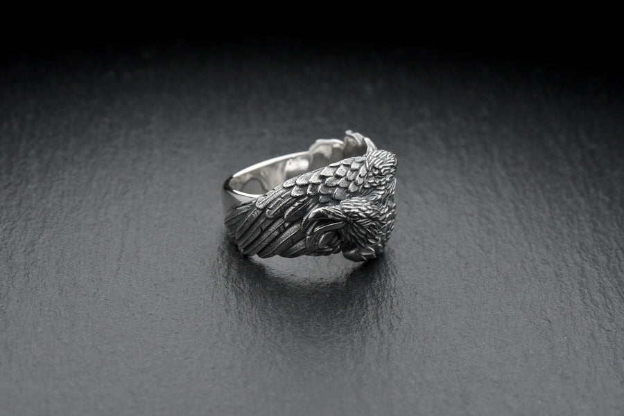 crows ring	ravens ring	Krähen klingeln	anneau de corbeaux	gothic ring	gothic	gothic crow (etsy image id: 4195265639)