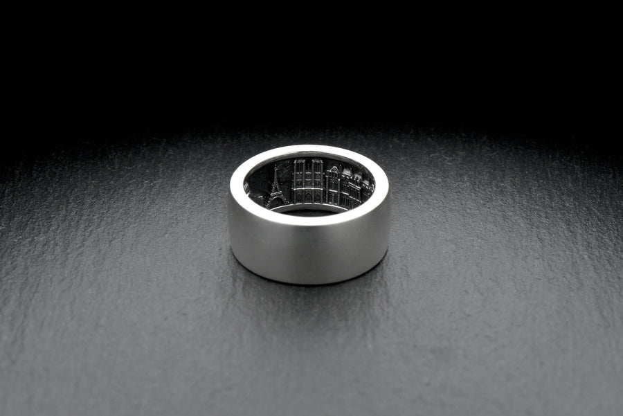 Sterling Silver Paris Cityscape Ring: Secret Compartment Traveler Jewelry (etsy image id: 7261983662)