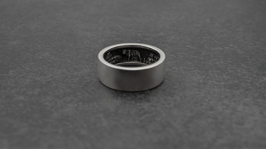 This beautiful Rome ring is the perfect souvenir or gift for any traveler! It celebrates all of Rome's iconic landmarks and symbols, making it an unforgettable keepsake that exudes timeless Italian sophistication. (etsy image id: 7321968379)