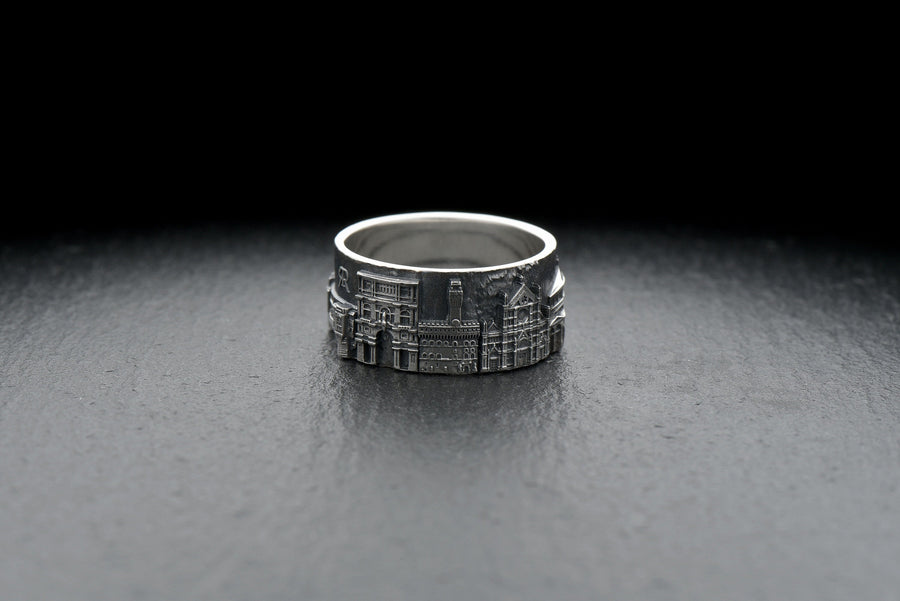 sterling silver ring	band ring	Florence cityscape	Florence skyline	Tuscany ring (etsy image id: 7261987072)