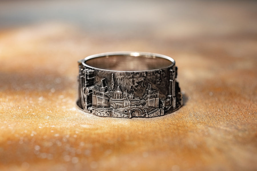 Budapest Cityscape		Statement Rings	Homesick	Skyline Rings	City ring	anniversary gift	ring City (etsy image id: 7335881414)