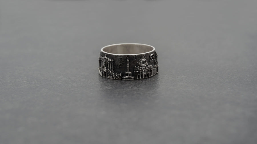 Berlin ring	Berlin cityscape	Berlin jewelry	German souvenir	German jewelry	Reichstag souvenir (etsy image id: 7335649070)