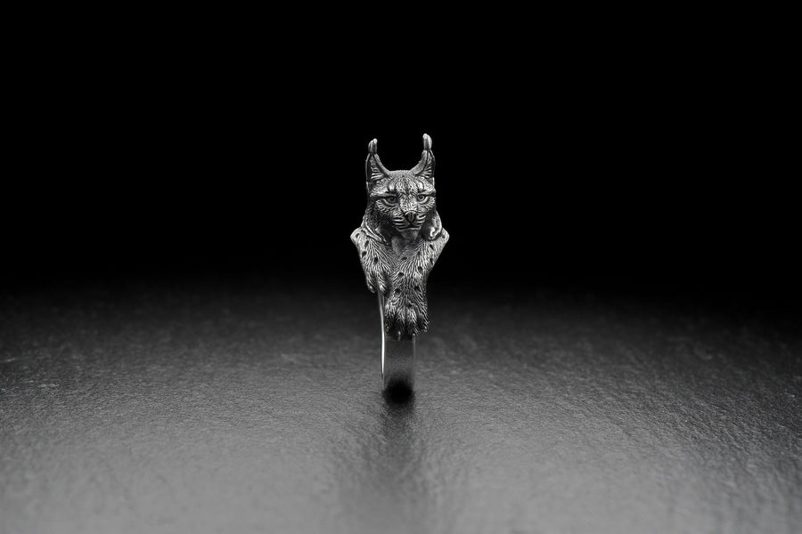 Lynx body silver ring

The lynx is a wild cat. The lynx is the largest wild cat in Canada and parts of the United States. The lynx is a solitary animal, usually only coming together to mate or raise its young. (etsy image id: 4199575474)