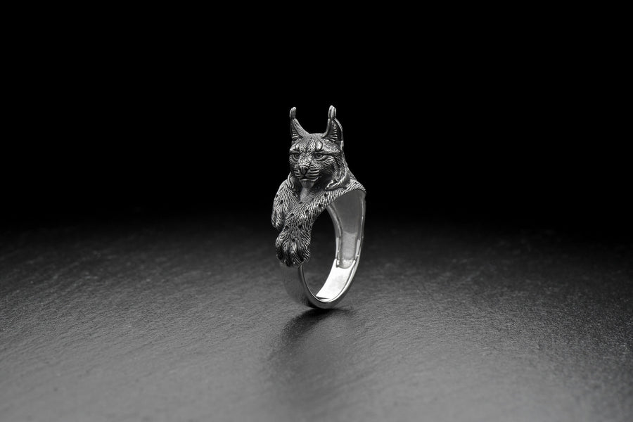 Lynx body silver ring

The lynx is a wild cat. The lynx is the largest wild cat in Canada and parts of the United States. The lynx is a solitary animal, usually only coming together to mate or raise its young. (etsy image id: 4199575474)