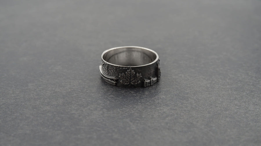 Ottawa ring	Canada ring	Ottawa skyline	Cityscape	canada	fare from home	artery	canada souvenir	shekhtwoman	skyline ring	canada cityscape	cityscape ring	travel gift (etsy image id: 7315617650)