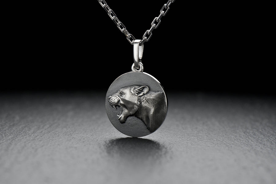 Lion silver pendant	Lion's head jewelry	Lion's head silver	brutal pendant	animal jewelry	nature jewelry	Lioness pendant	Lioness silver head	Lioness head	Lioness souvenir	lion pendant	pendant	lioness (etsy image id: 7420387075)