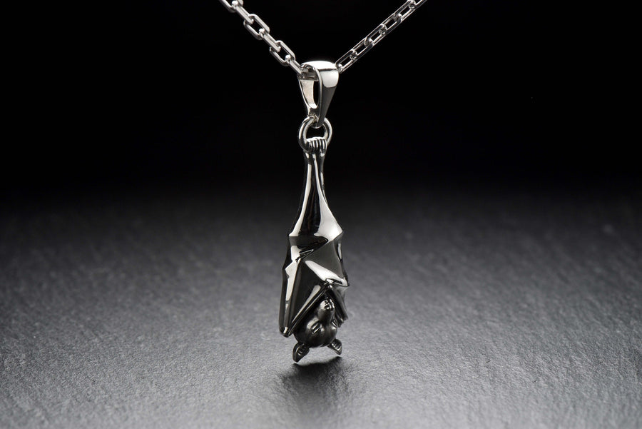 flying fox pendant	fruit bat necklace	flying fox silver	silver pendant	silver fox	fox jewelry	animal jewelry	fox	flying fox	bat	Pteropus	gothic	gothic gift (etsy image id: 4250668913)