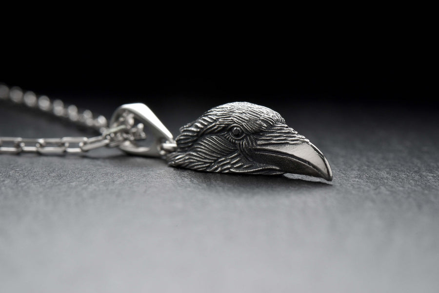 man pendant	women pendant	silver pendant	Raven Pendant	Crow Pendant	Crow jewelry	Gothic jewelry	Raven jewelry	Raven Gothic	Raven necklace	Bird pendant	gothic	crown (etsy image id: 4250701169)