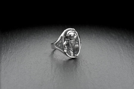 The ring will be a great gift for lovers of space and science. Made from high quality sterling silver, the ring has a unique design that will grab the attention of those around you. It is perfect for everyday wear as well as for special occasions. (etsy image id: 4203313930)