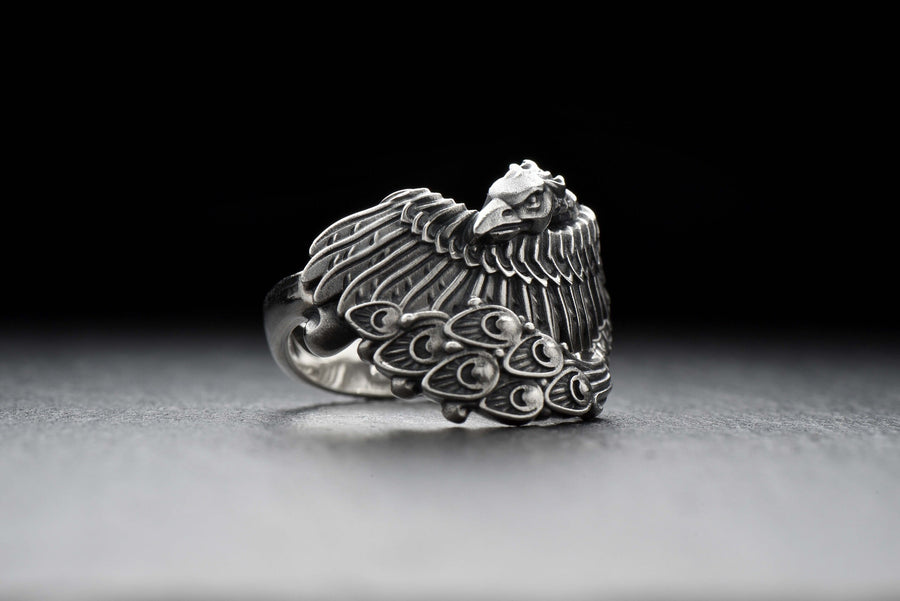 Unlock the mystery of the firebird with our exquisite silver ring. (etsy image id: 7048160123)