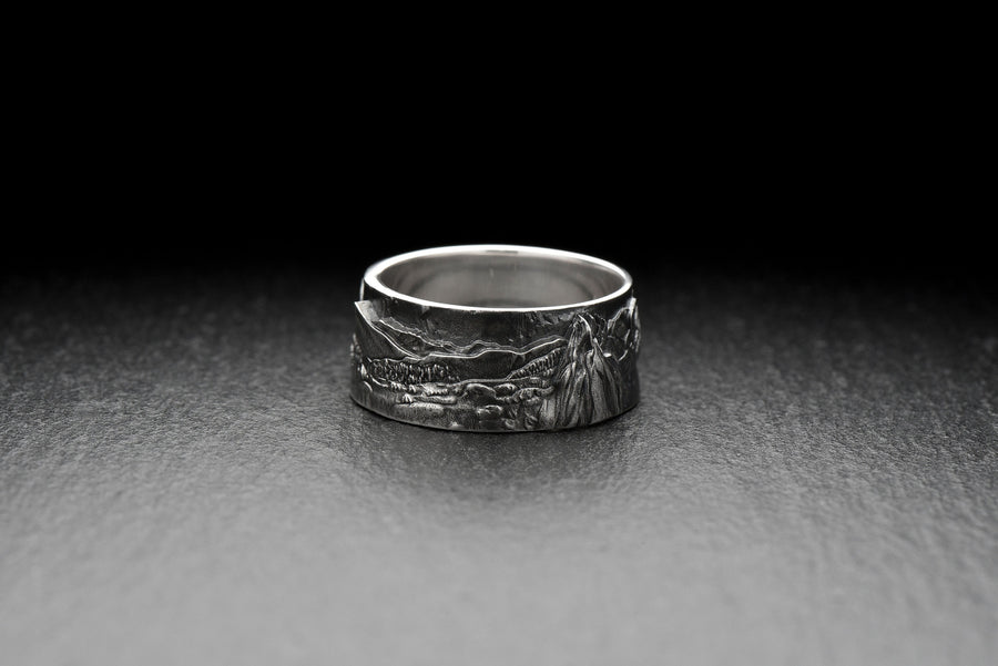 men jewelry	silver ring	band ring	Asia ring	Mount ring	River panoram ring	forest ring	rocks landscape	rocks ring	woodland ring	nature ring	nature	woodland (etsy image id: 7261118660)