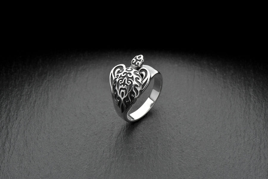 Women gift	Maori ring	Silver Maori Ring	polynesian ring	Sea creature ring	silver polynesian	Sea souvenir	maori jewelry	maori silver	men's ring	Maori Turtle	Turtle ring (etsy image id: 4242786515)
