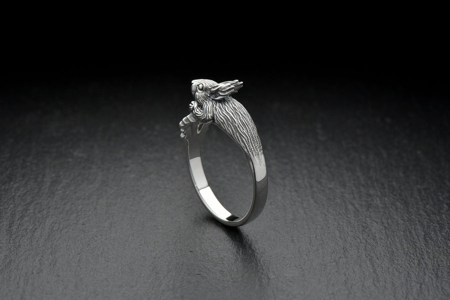 men's gift	animal jewelry	animal ring	silver ring	men gift	Squirrel ring	Squirrel jewelry	Silver Squirrel	Ring with Nuts	Squirrel lover	Eichhörnchen-Ring	bague écureuil	squirrel souvenir