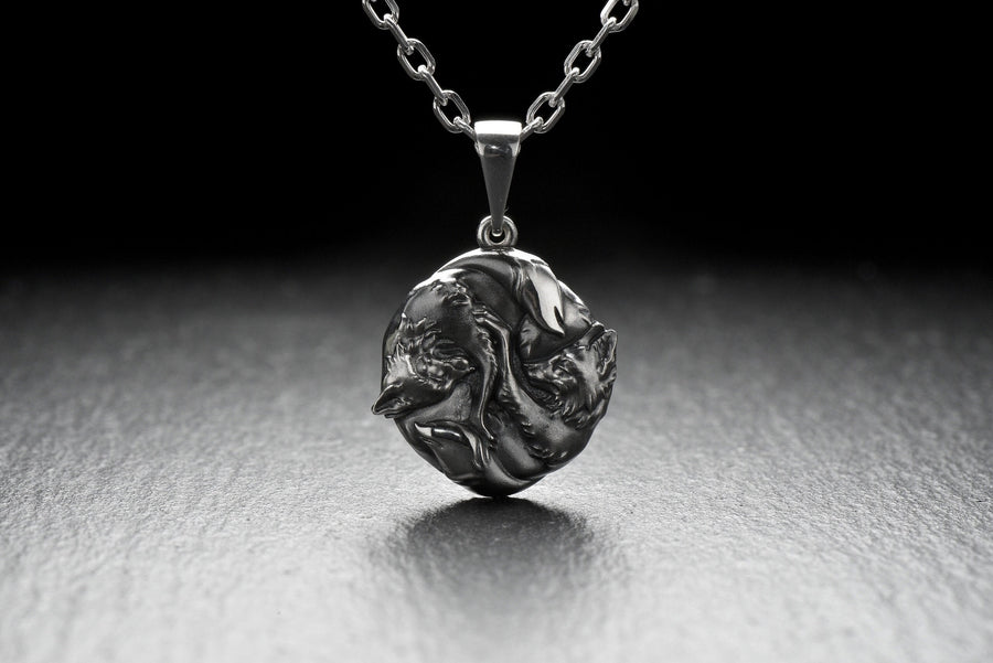fox art	fuchs pendant	fox necklace	fox pendant	fox jewelry	silver fox pendant (etsy image id: 4250607999)