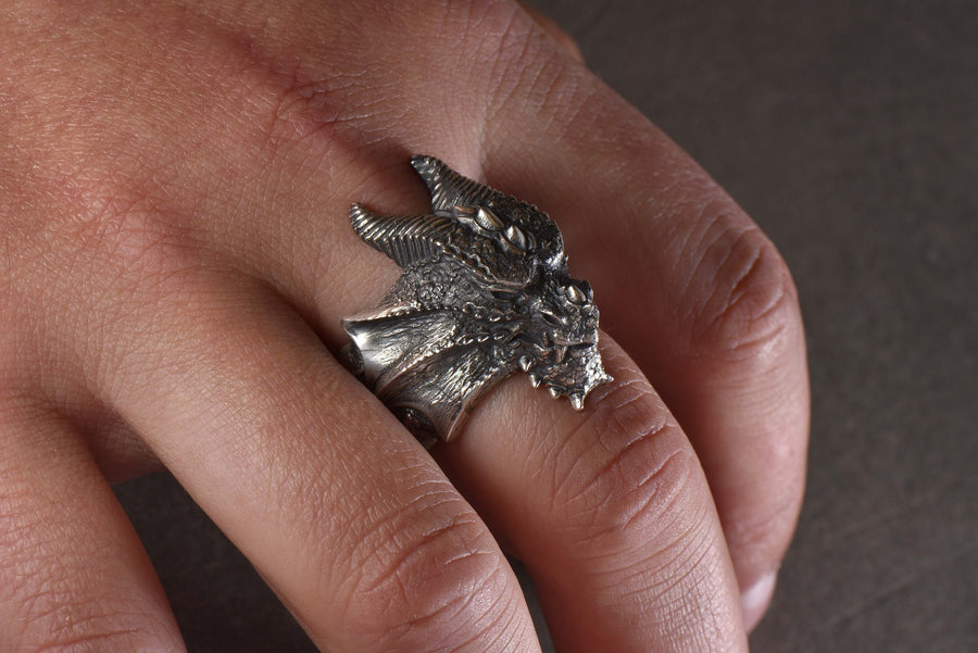 bague dragon	drachen ring	targaryan ring	ring dragon	game of thrones	ancient dragon ring __etsy:7215140662